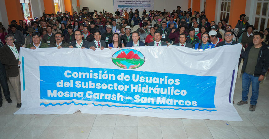 Fortalecen la agricultura en San Marcos con mejoramiento de sistemas hídricos para beneficio de 3000 usuarios Ancash Perú