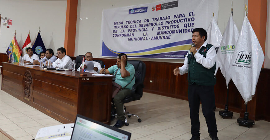 Midagri presentó inversiones y proyectos agropecuarios a favor de la Mancomunidad AMUVRAE