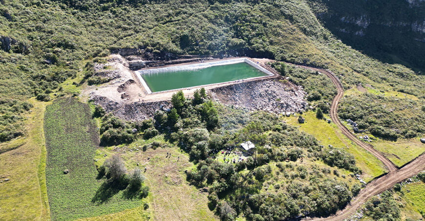 Inauguraron 73 reservorios en el centro poblado de Cumbico Cajamarca Perú