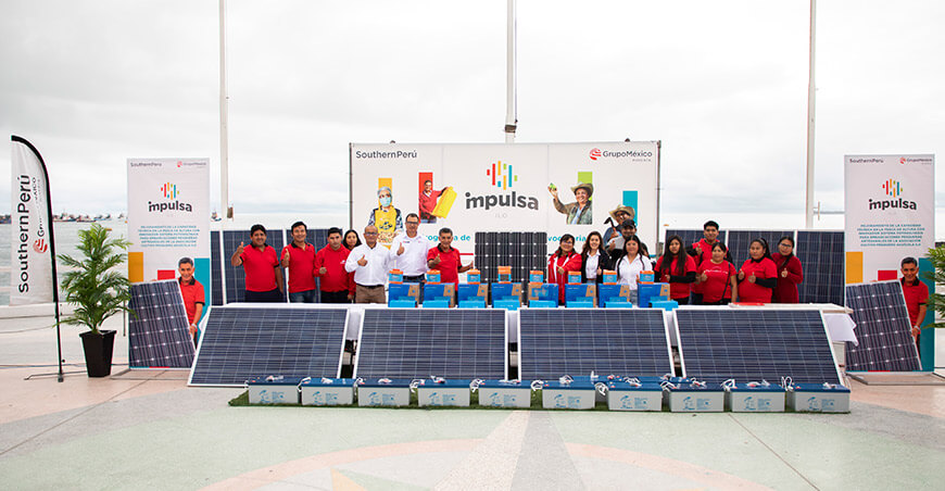 Southern Perú entregó capital semilla a asociación pesquera de Ilo para ejecutar proyecto con energía solar