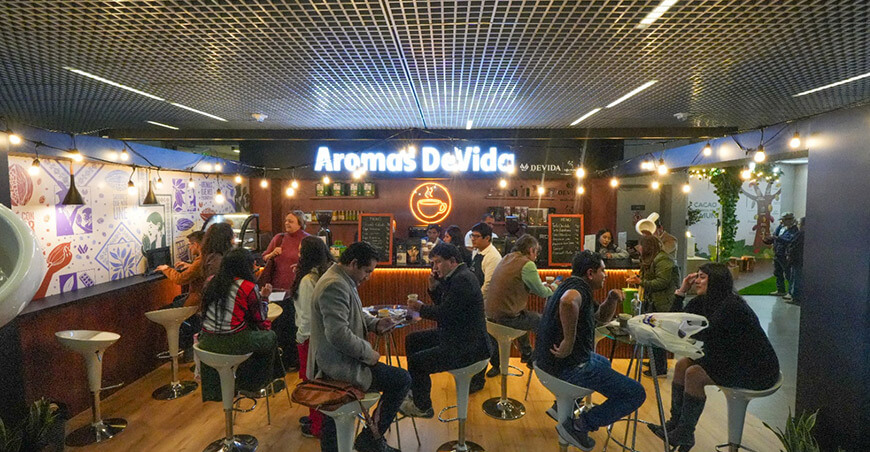 Cafetería Aromas Devida Salón del Cacao y Chocolate Internacional 