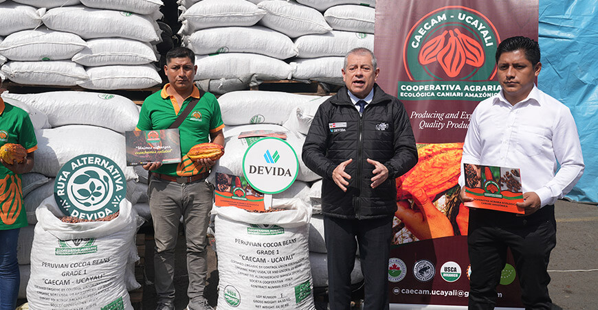 Cooperativa Agraria Ecológica Caniari Amazónica (Caecam) de Ucayali Perú exporta cacao en grano a Europa