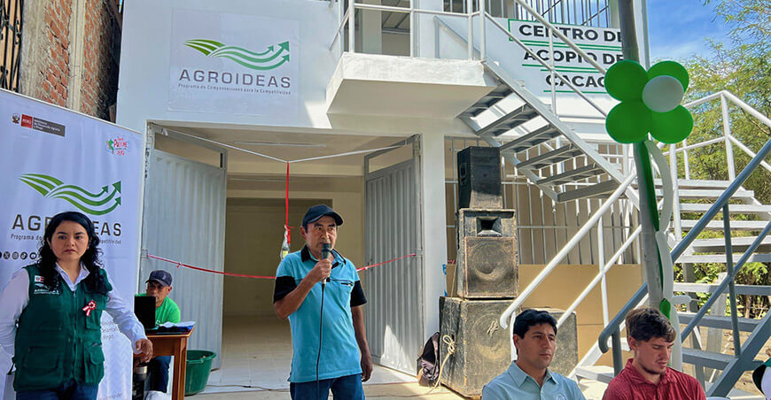 centro acopio cacao Asociación de Productores Agropecuarios Cacaoteros San Miguel Arcángel Piura Agroideas Perú