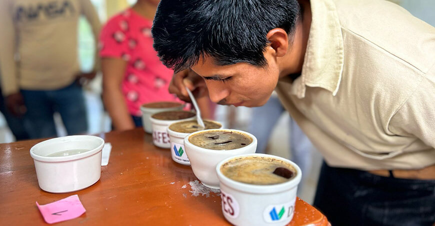 Cafetaleros se fortalecen con formación técnica en cata de cafés especiales Ucayali Devida Perú