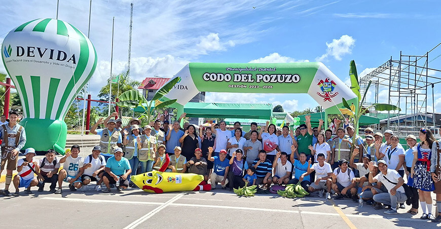 Devida lanzó proyecto plátano para productores Codo del Pozuzo Huánuco Perú 