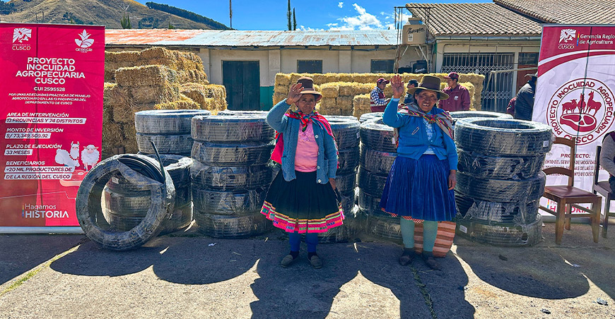 entregaron alimento para ganado productores Canchis Cusco