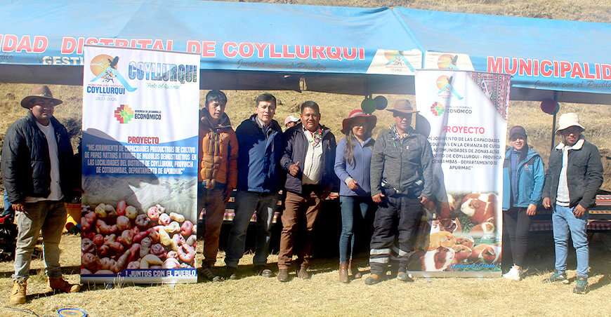 Inician ejecución de proyectos para mejorar la cadena de papa nativa y crianza de cuyes en Coyllurqui Apurímac Perú
