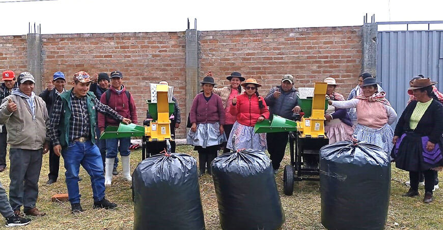 Entregaron picadoras de pasto a productores del distrito de Yanacancha Junín Perú