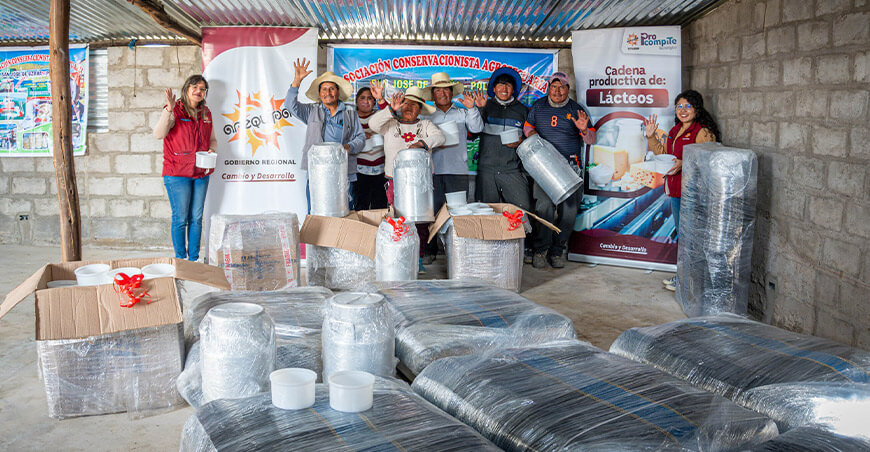 Fortalecen cadena productiva de lácteos en asociación de Polobaya Procompite Arequipa