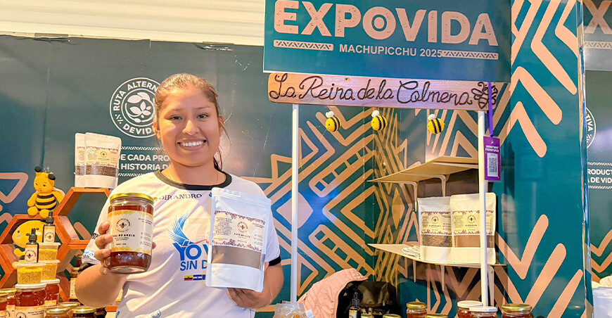 productores ruta alternativa Expovida Machupicchu Cusco Devida Perú