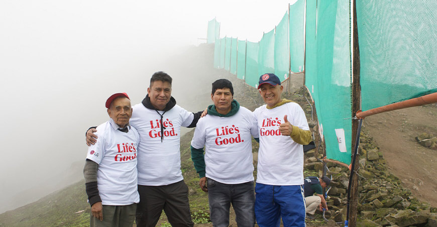 LG Electronics Nuevos proyectos atrapanieblas fortalecen la sostenibilidad y autonomía de comunidades vulnerables en Villa María del Triunfo Lima Perú