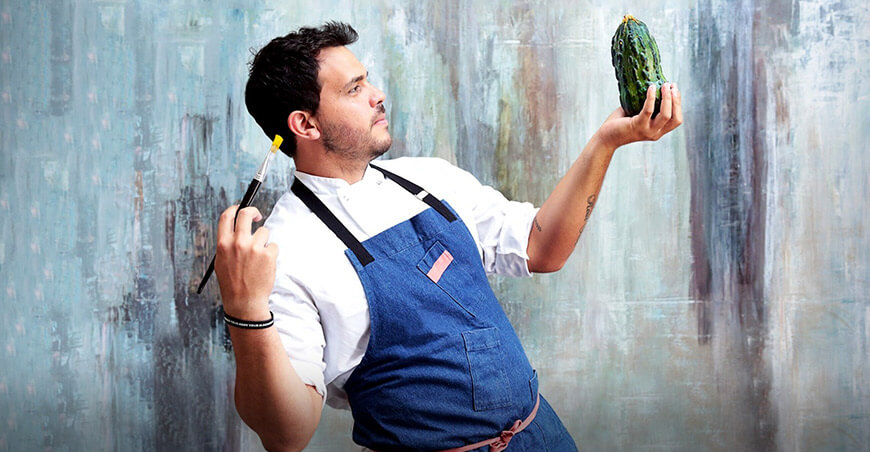 Chef Flavio Solórzano en la Expo Agraria Perú