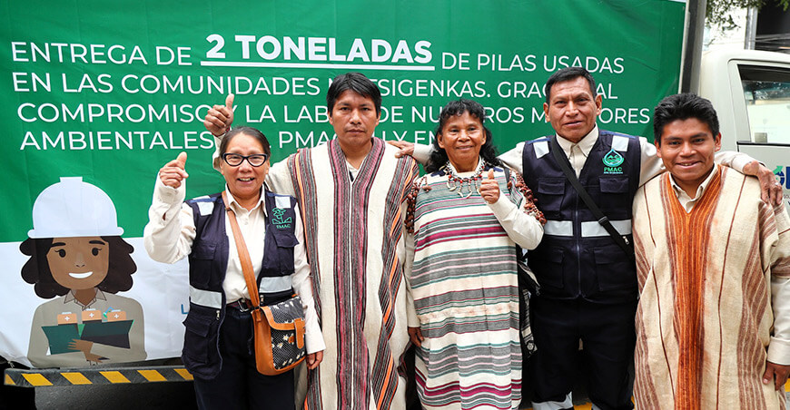 Comunidades nativas matsigenkas recolectaron más de 2 TM de pilas usadas en Alto Urubamba Cusco Perú