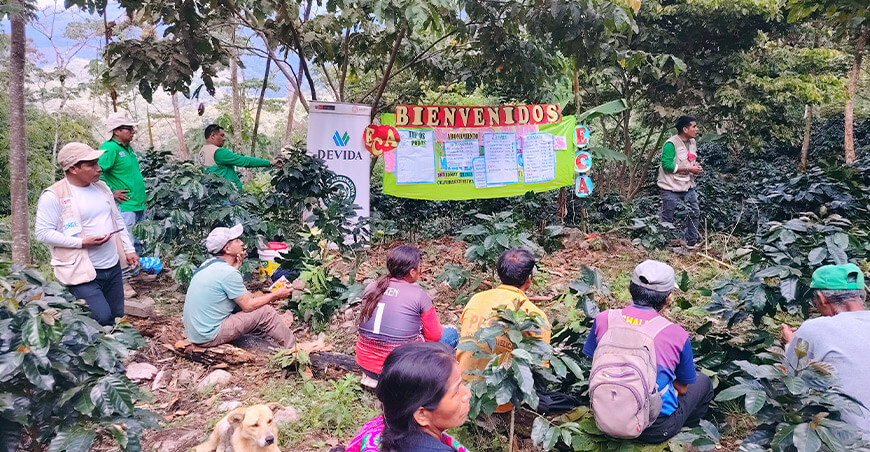 Escuelas de campo productores de café del Vraem Devida Perú