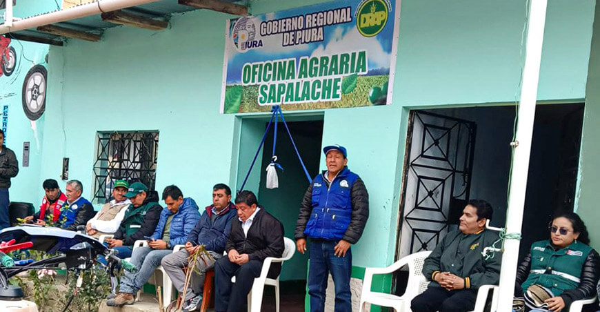 Reanudan atención a productores con la reapertura de la oficina agraria en Sapalache Piura Perú