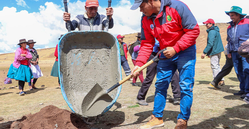 Inician construcción de la qocha Ñuñunhuaycco en Vischongo Ayacucho Perú