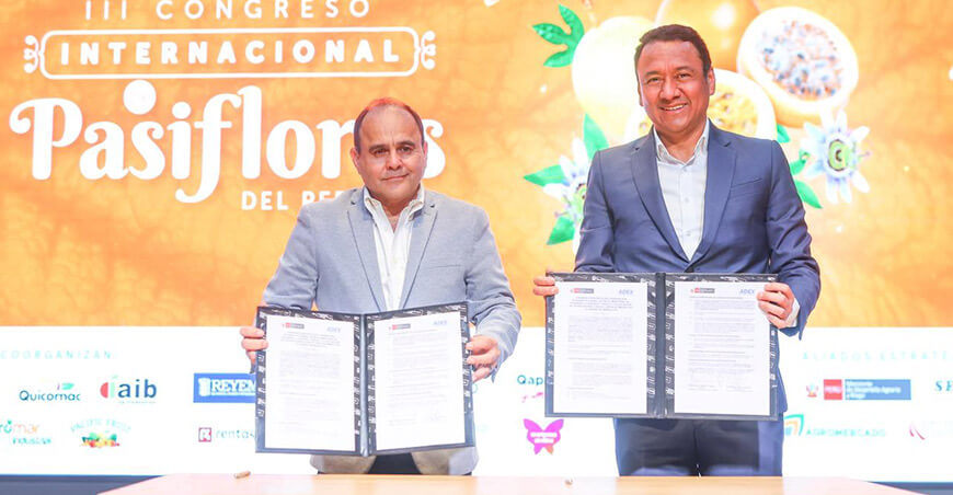 Midagri y ADEX firman convenio de cooperación interinstitucional en el marco del III Congreso Internacional de Pasifloras del Perú