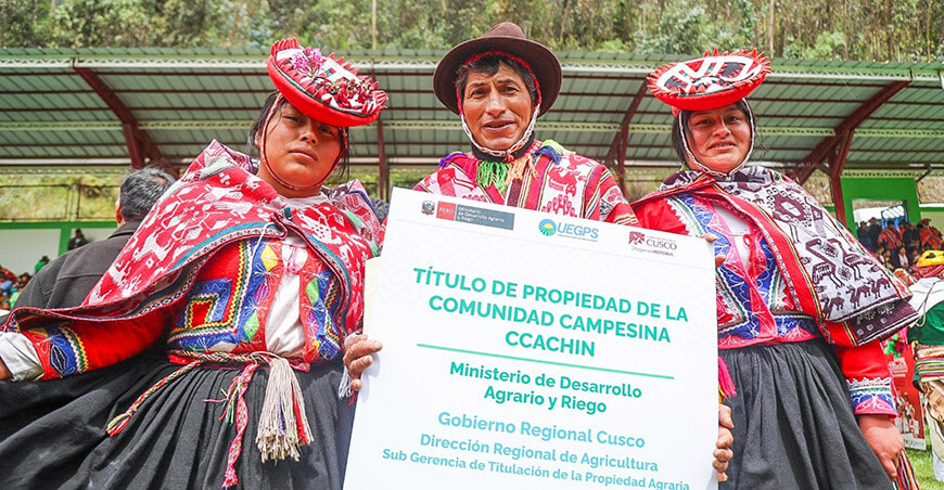Midagri títulos de propiedad comunal Perú
