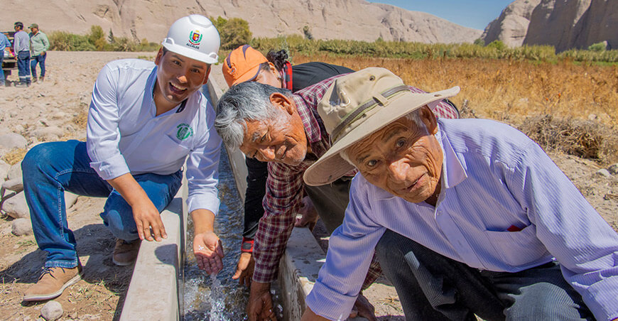 Inauguraron canal de riego Lispaya que potenciará la agricultura en Mirave Ilabaya Tacna Perú
