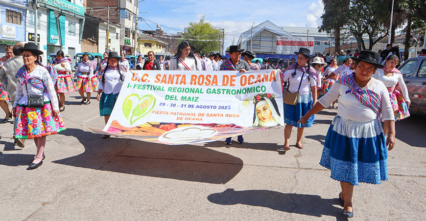 Todo listo para el III Festival Regional Gastronómico y Derivados del Maíz en Santa Rosa de Ocana Luricocha Ayacucho