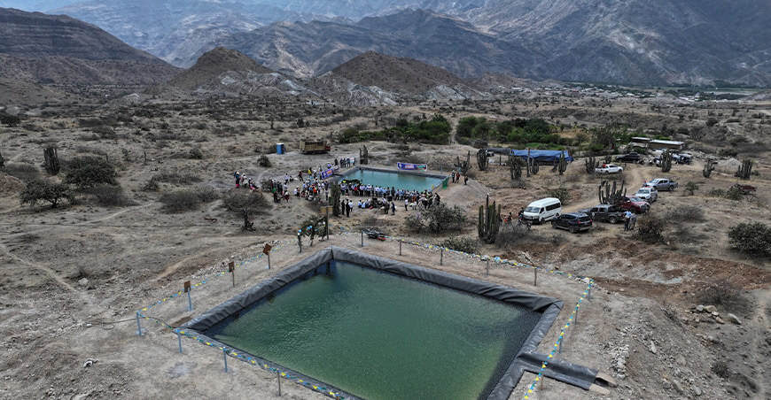 Aseguran el agua para riego con 41 reservorios en el distrito Tantarica Cajamarca Perú