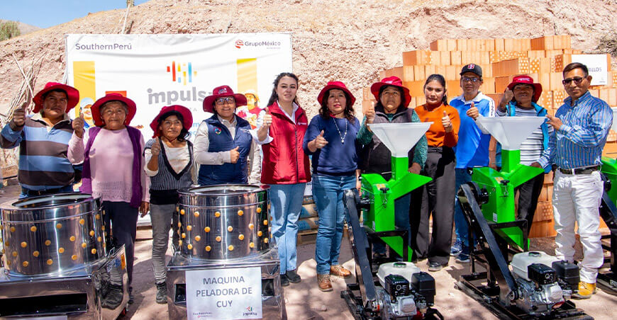 Southern Perú impulsa la cadena productiva de cuyes con la entrega de capital semilla Moquegua