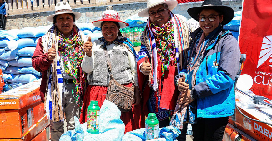 Entregaron insumos agrícolas para fortalecer el piso forrajero en Chumbivilcas y Espinar Cusco Perú