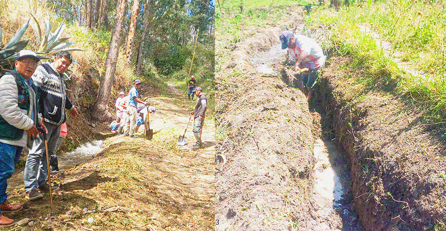 Realizan mantenimiento de 33 canales de riego en Huancabamba Piura