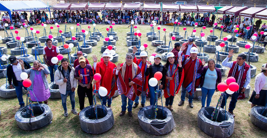 Sistema de riego de Llaspay asegurará agua para 250 hectáreas agrícolas en Huanoquite Cusco Perú