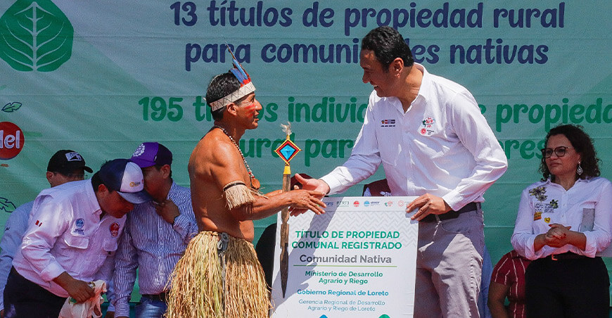 títulos de propiedad comunidad nativa Loreto Perú Midagri