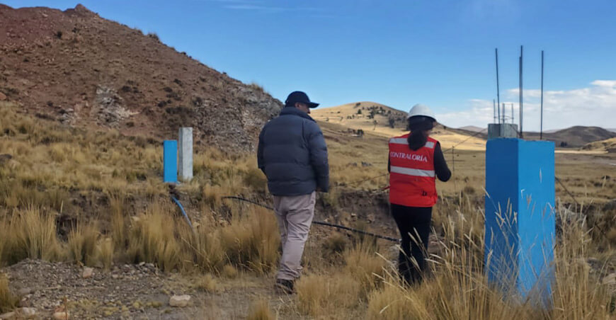 Contraloría advierte paralización y deficiencias en construcción de sistema de riego en Vilque Chico Puno Perú