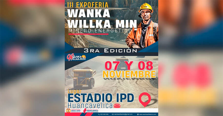 Huancavelica será sede de la ExpoFeria Minera Wanka Willka Min
