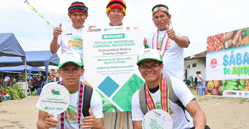 Midagri entregó títulos de propiedad comunal comunidades nativas Loreto Perú