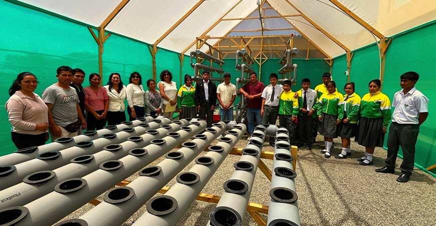 Impulsan la hidroponía en colegios rurales para fortalecer la educación ambiental en Lambayeque Perú