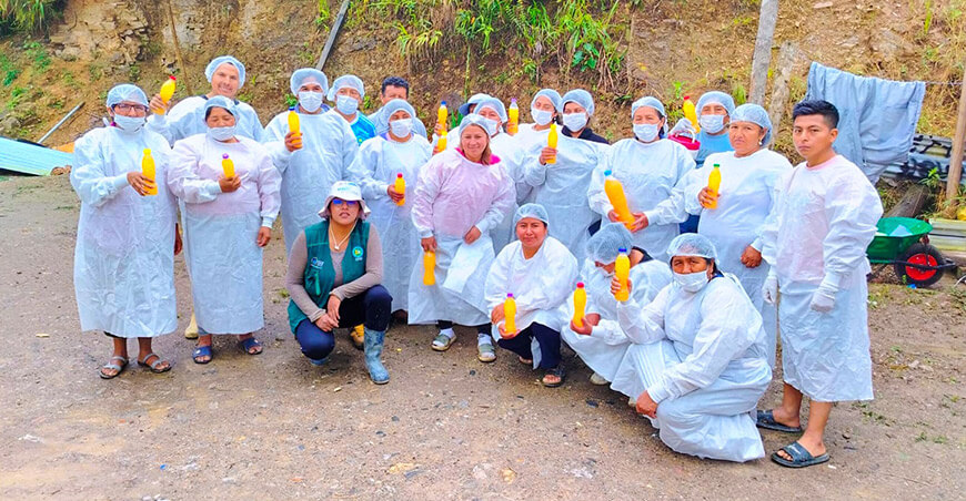 Productores de Yanahuaya se capacitaron en elaboración de néctar y mermelada de piña Puno Perú