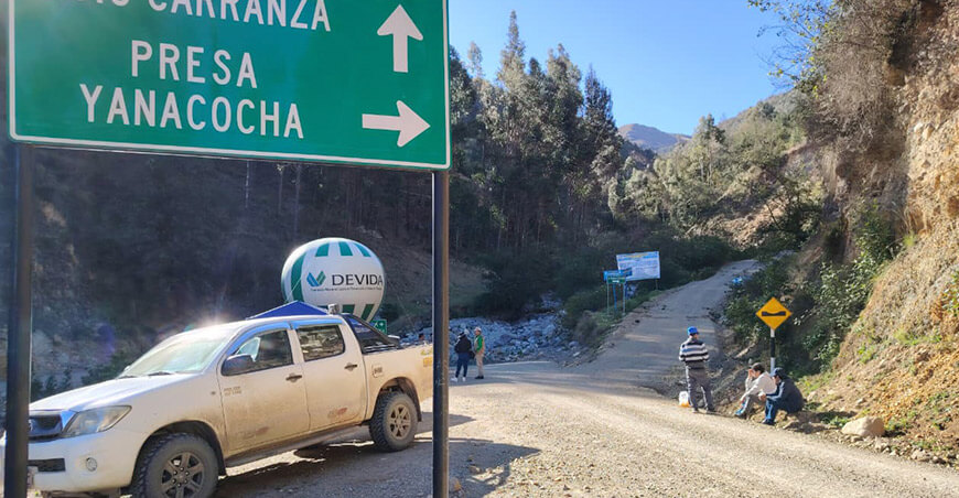 camino vecinal en Luis Carranza Ayacucho Devida Perú
