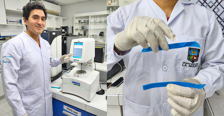 Ingeniero crea película biodegradable a partir de subproductos arroceros para conservar productos cárnicos UNALM Perú