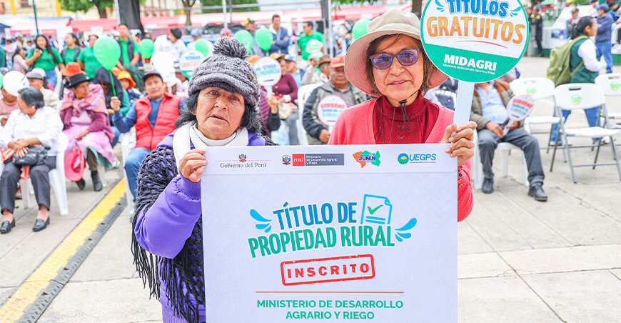 Midagri títulos de propiedad rural productores de Junín Perú
