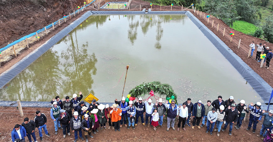 reservorios para impulsar la producción agropecuaria en San Pablo Cajamarca