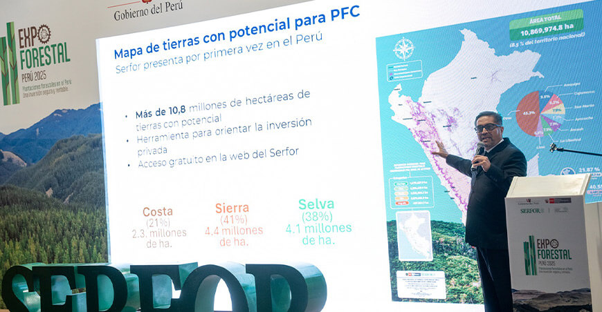 Serfor Perú Expo Forestal Mapa Nacional de Tierras con Potencial para Plantaciones Forestales Comerciales