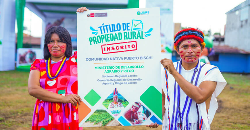 Nueve comunidades nativas recibieron sus títulos de propiedad en Loreto