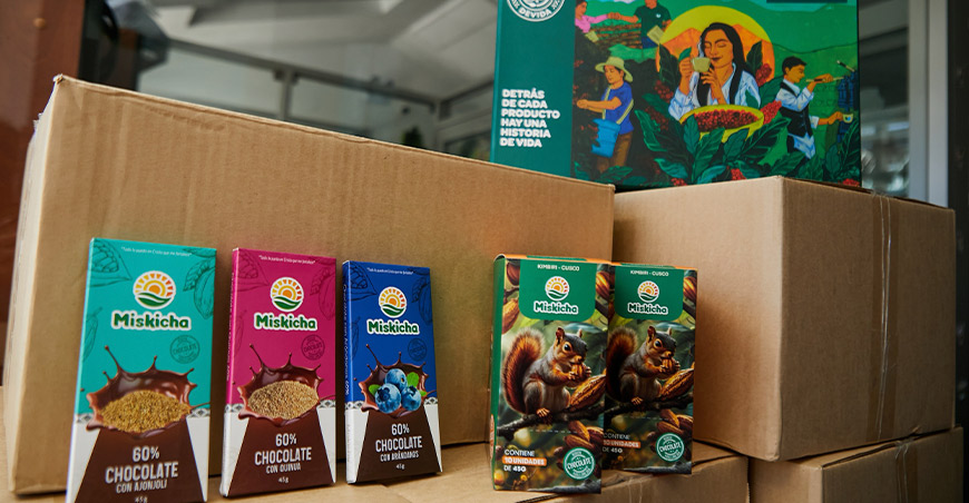 Asociación del Vraem exportó 2000 barras de chocolate bitter Miskicha a Italia Devida Perú
