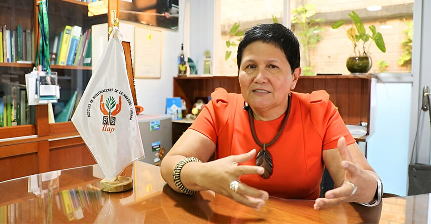 Blga. Carmen García Dávila, presidenta del Instituto de Investigaciones de la Amazonía Peruana