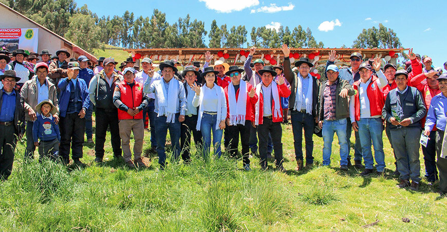 Entregaron cobertizos para proteger bovinos en Putacca Ayacucho Perú