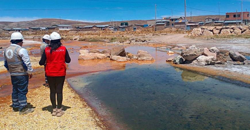 Contraloría advierte que acciones del OEFA no frenan contaminación de minera en los ríos Titire y Coralaque Moquegua Perú