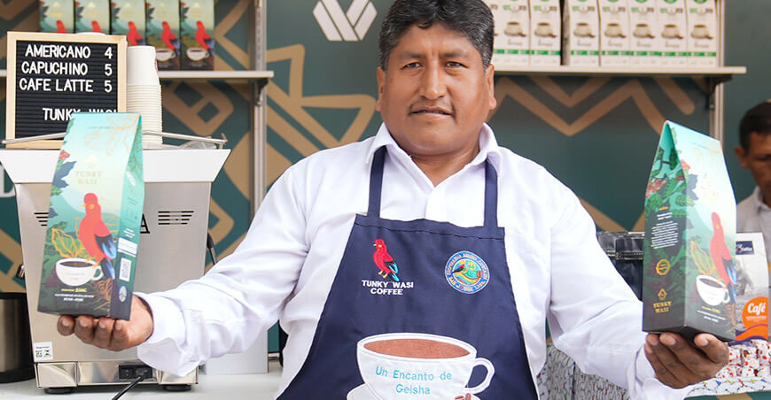 Devida Expovida Lima productor de café Perú