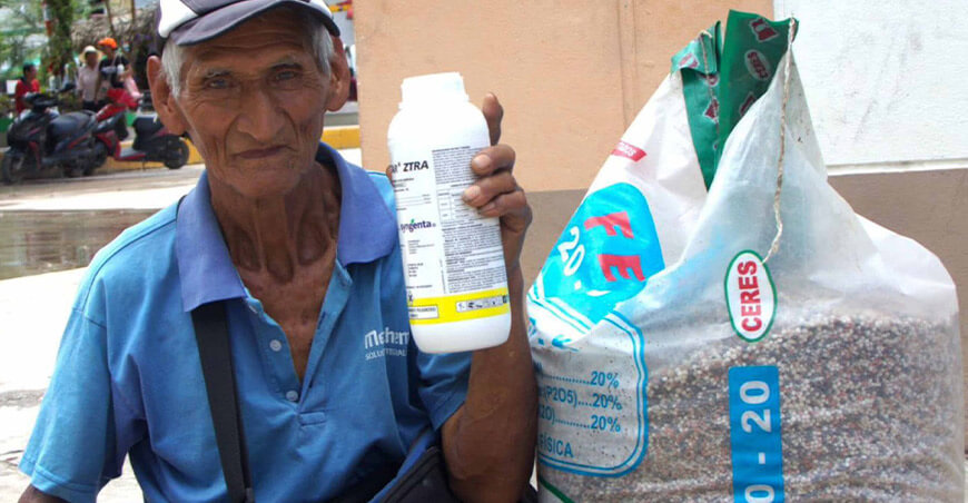 Entregaron kits agrícolas para mitigar efectos de la roya amarilla en Vitoc Junín Perú