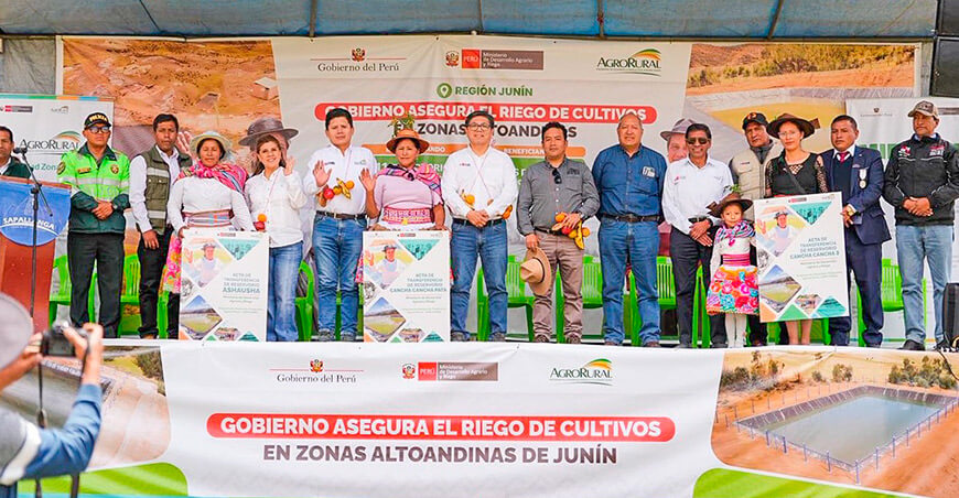 Midagri entregó obras de riego productores de Junín Perú
