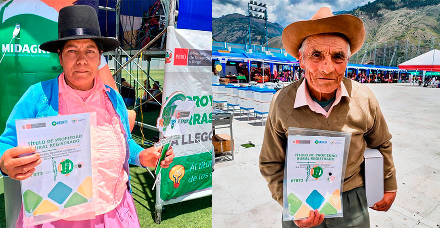 Midagri entregó 345 títulos de propiedad rural individual a productores de Curahuasi Apurímac Perú