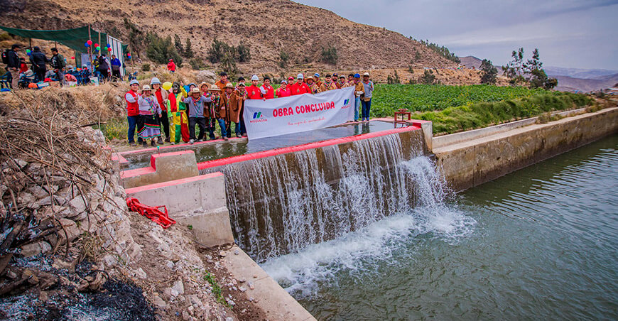Entregaron canal de riego Chunchuna a los productores de Puquina Moquegua Perú